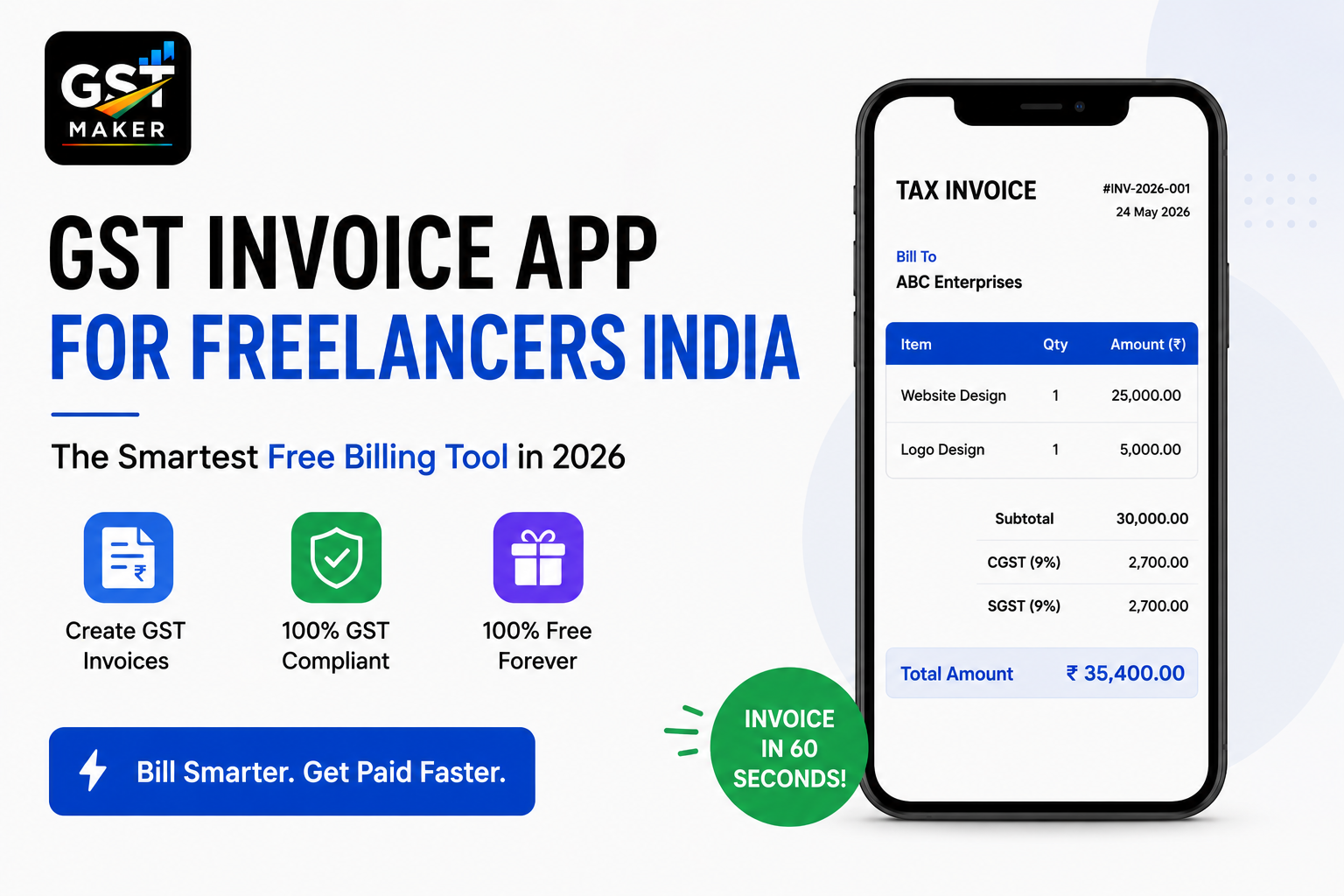 GST Invoice App for Freelancers India — The Smartest Free Billing Tool in 2026